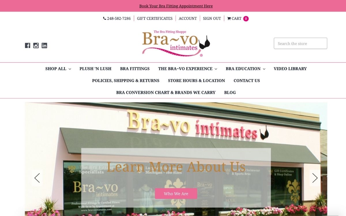 Bra~vo intimates website